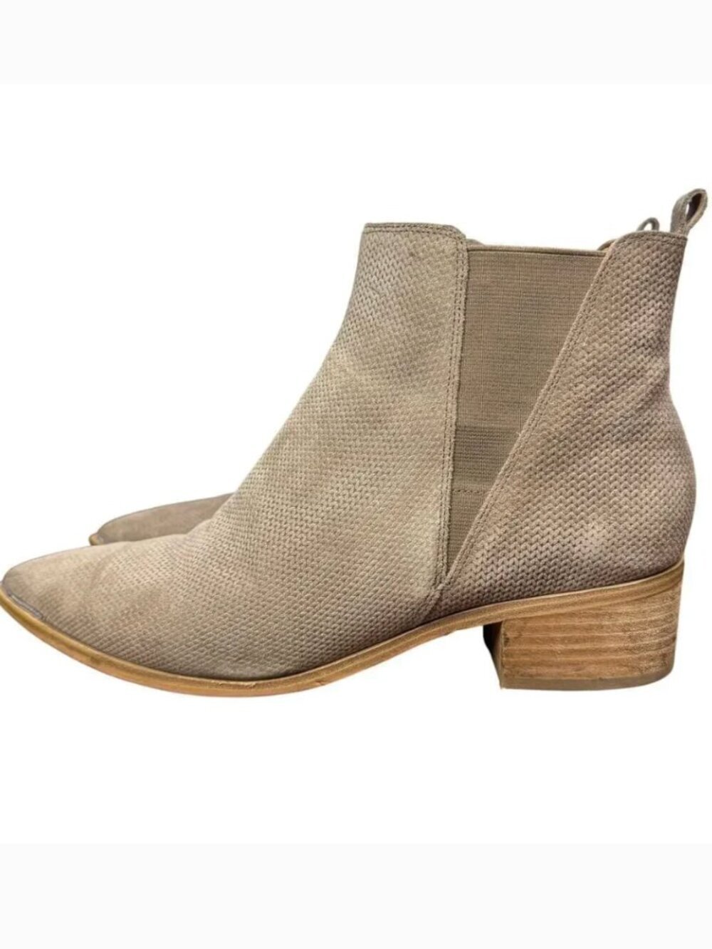 Marc Fisher Yale Dark Neutral Suede Chelsea Boot US Size 10